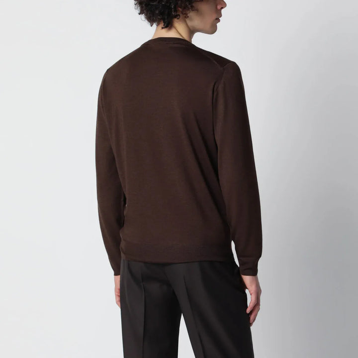 Drumohr - Chocolate brown wool sweater Brand Shirts &amp; Tops