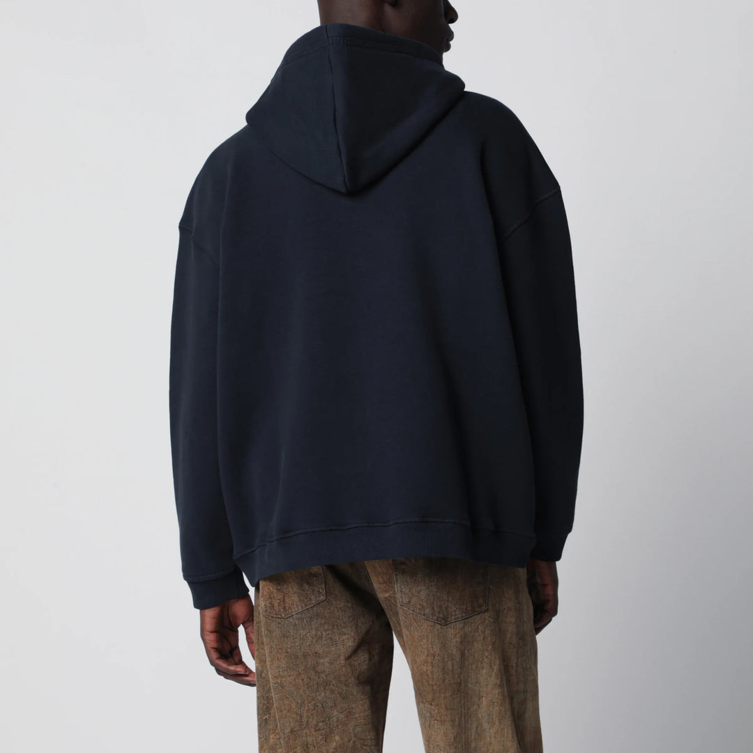 Dsquared2 - Zip-up hoodie in stretch cotton, blue Brand Shirts &amp; Tops