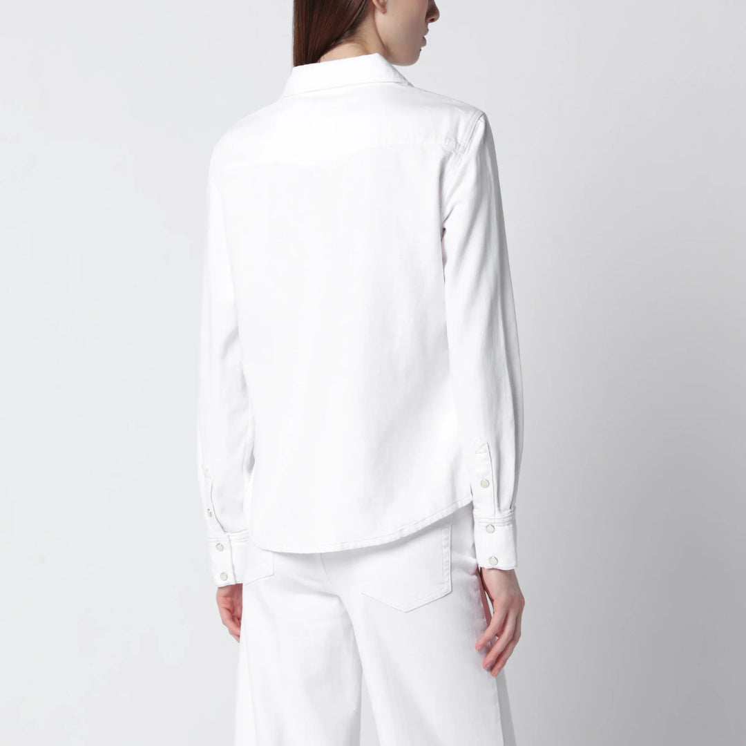 Frame - White rigid denim shirt Brand Shirts &amp; Tops