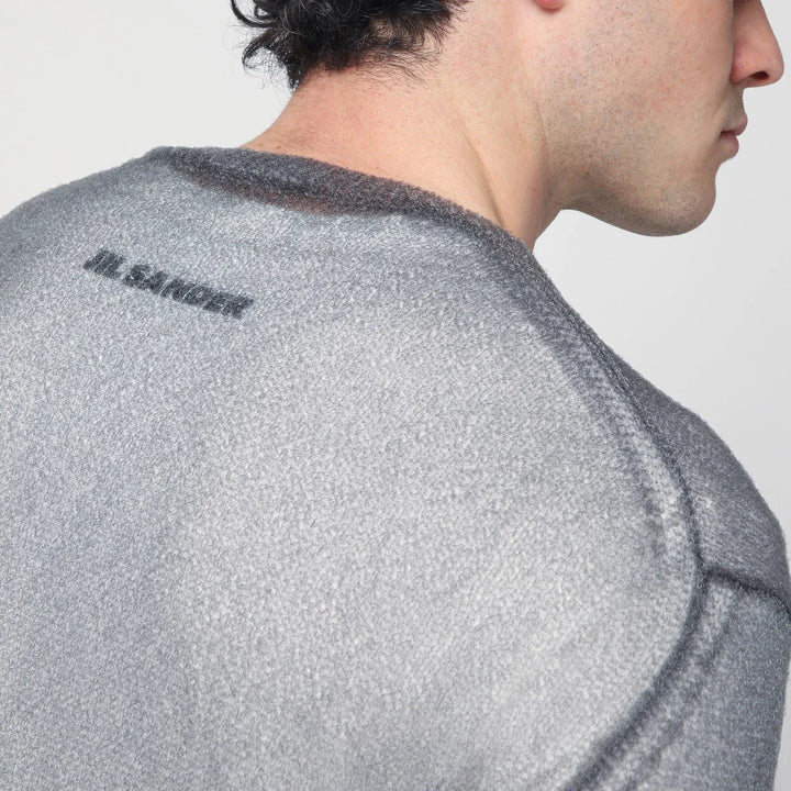 Jil Sander - Grey jumper with layered design Brand Shirts &amp; Tops