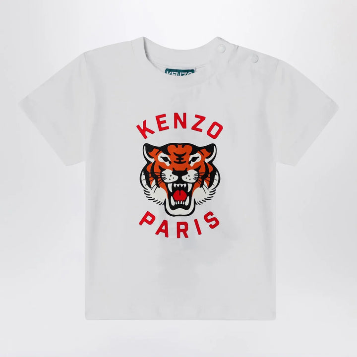 KENZO - White t-shirt with printed logo Brand Shirts &amp; Tops 9M
