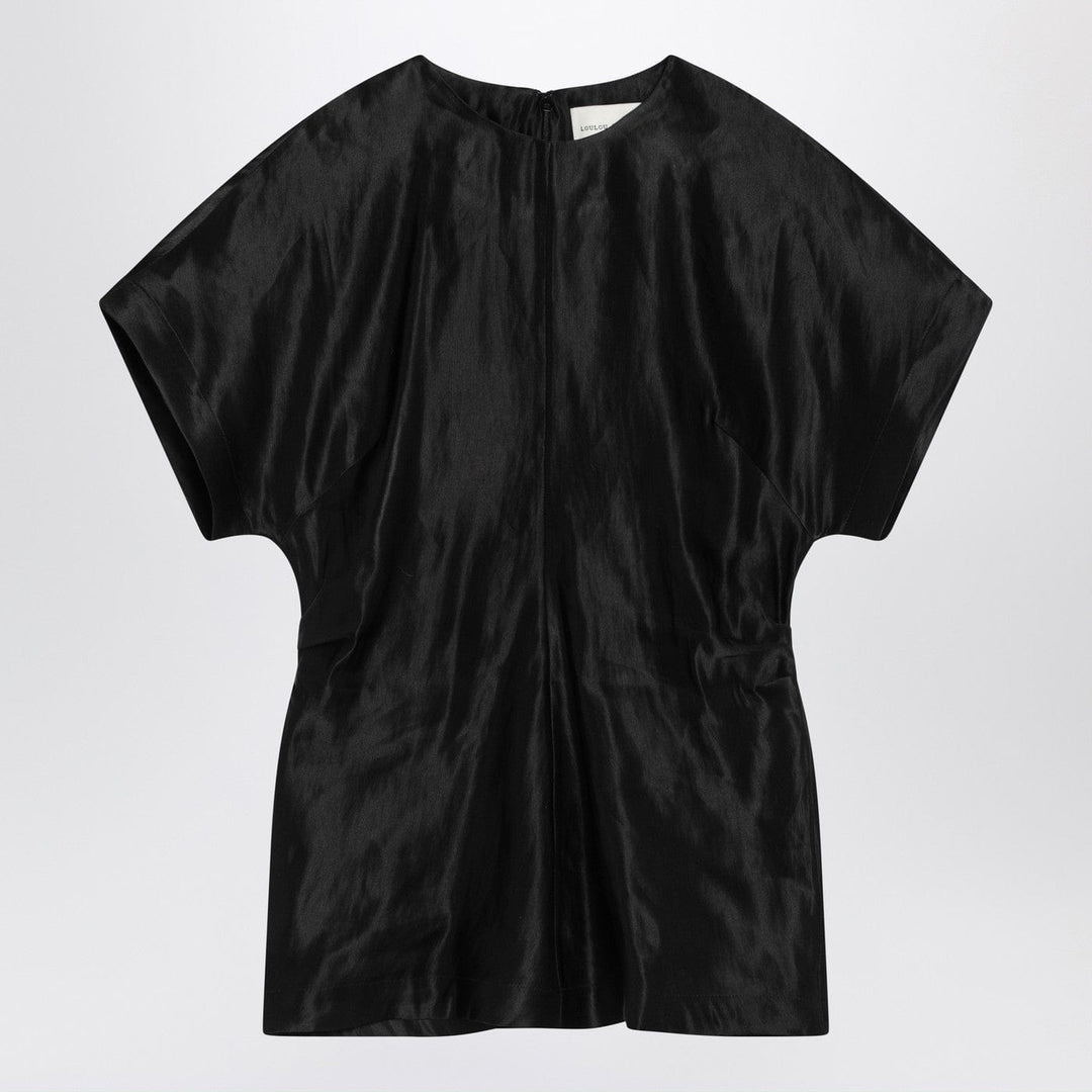 Shirts & Tops LouLou De Saison - Black T-shirt in linen and silk Brand