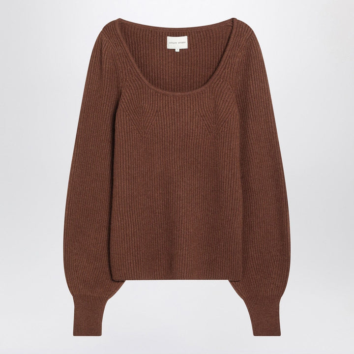 Shirts &amp; Tops XS LouLou De Saison - Brown ribbed cashmere jumper Brand