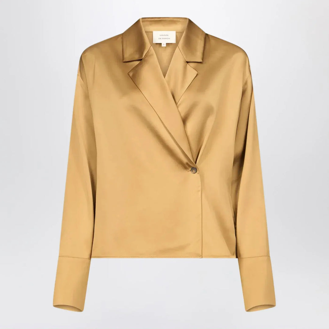 LouLou De Saison - Ochre satin Persia blouse Brand Shirts &amp; Tops L