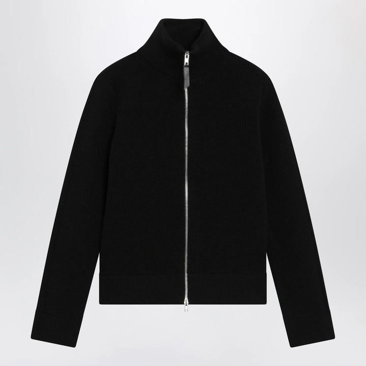 Maison Margiela - Black wool-blend zip cardigan Brand Shirts &amp; Tops S