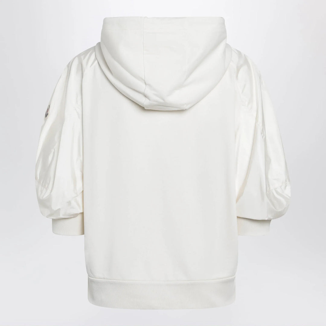 Moncler - White short-sleeve jersey sweatshirt Brand Shirts &amp; Tops