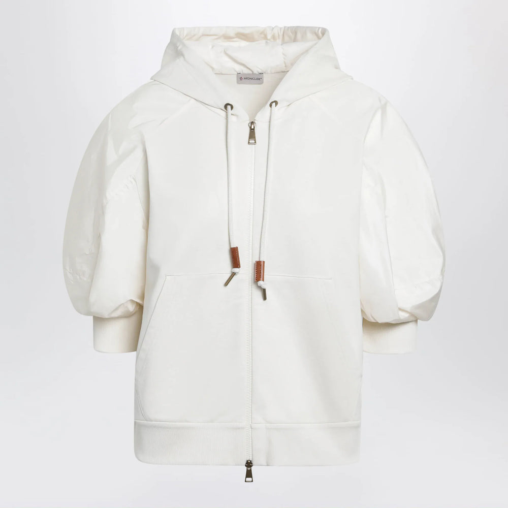 Moncler - White short-sleeve jersey sweatshirt Brand Shirts & Tops S