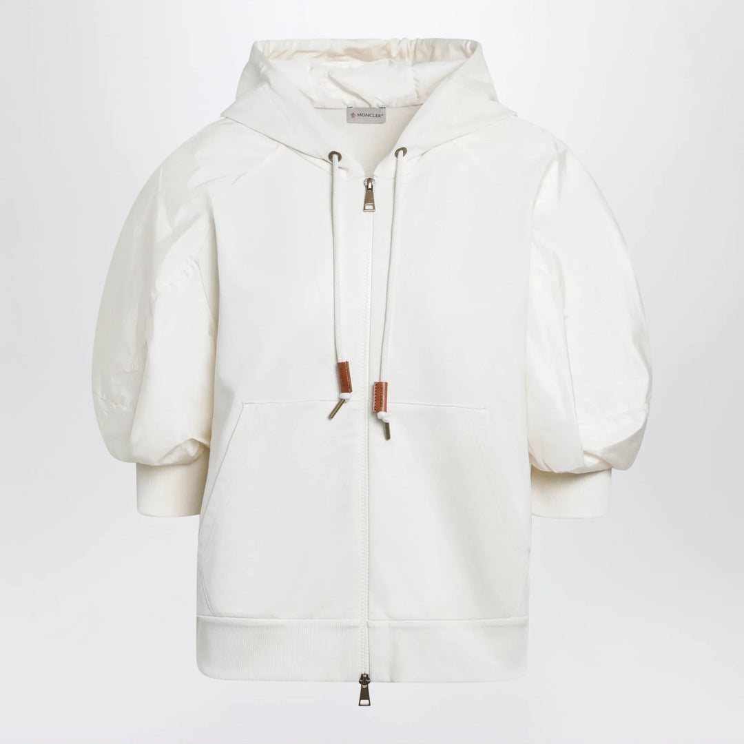 Moncler - White short-sleeve jersey sweatshirt Brand Shirts &amp; Tops S