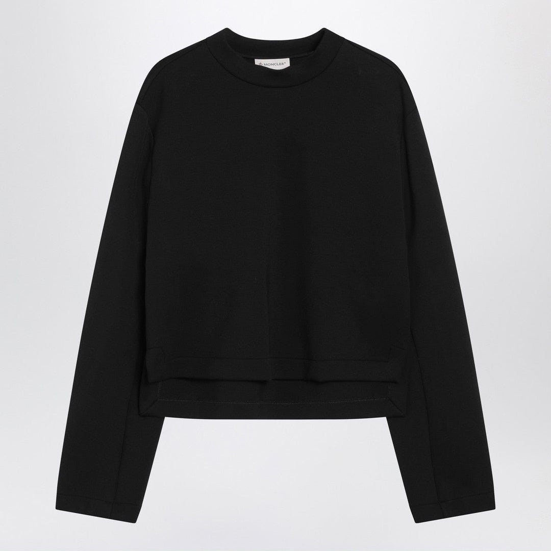 Shirts & Tops S Moncler X Edward Enninful - Black sweatshirt with asymmetric hem Brand