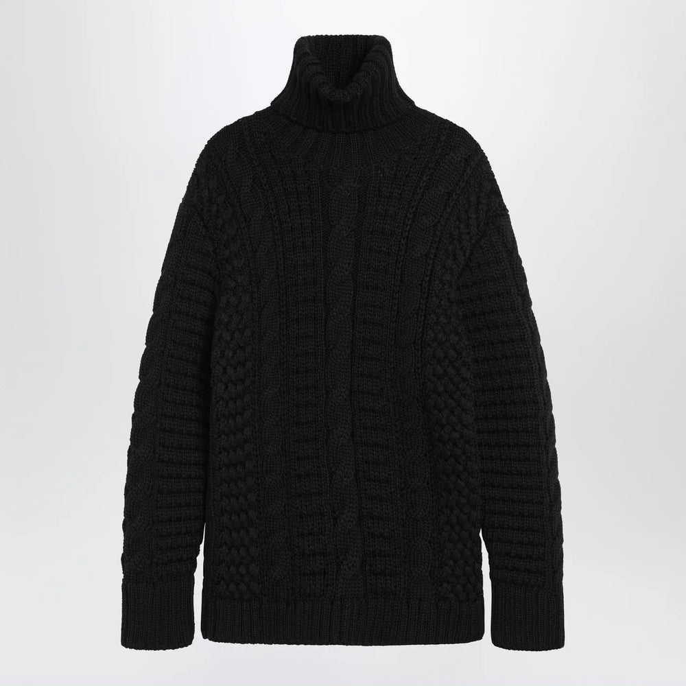 Moncler X Edward Enninful - Black wool turtleneck sweater Brand Shirts & Tops M