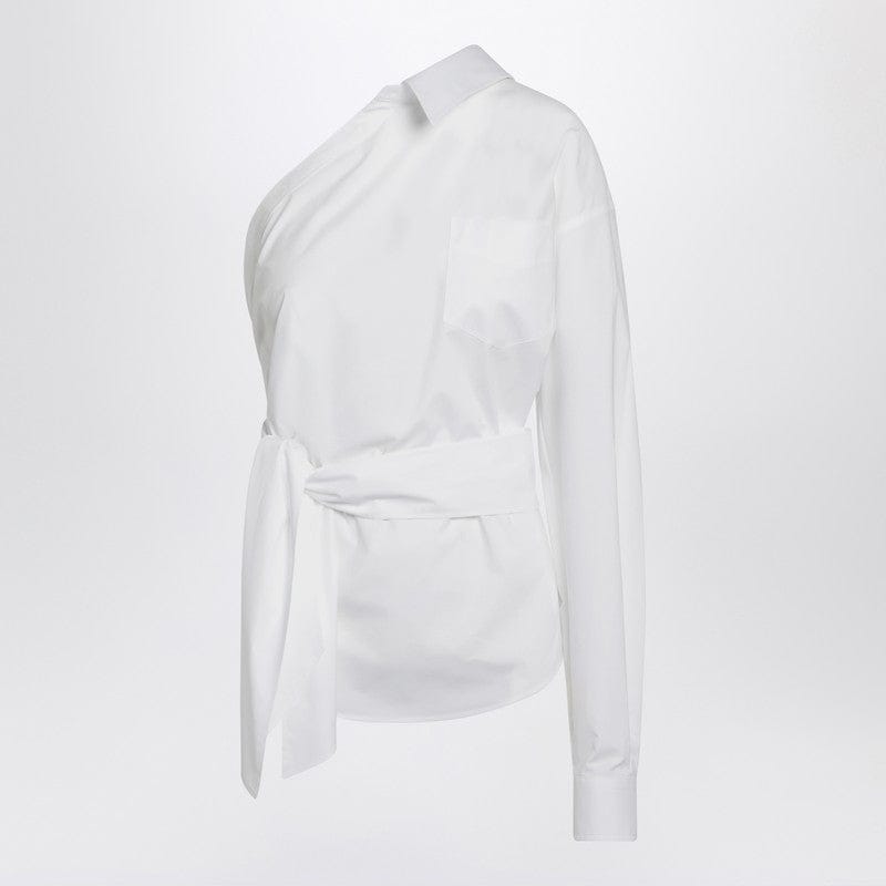 Shirts & Tops Moschino - One-shoulder white shirt with sash - 40 IT Brand