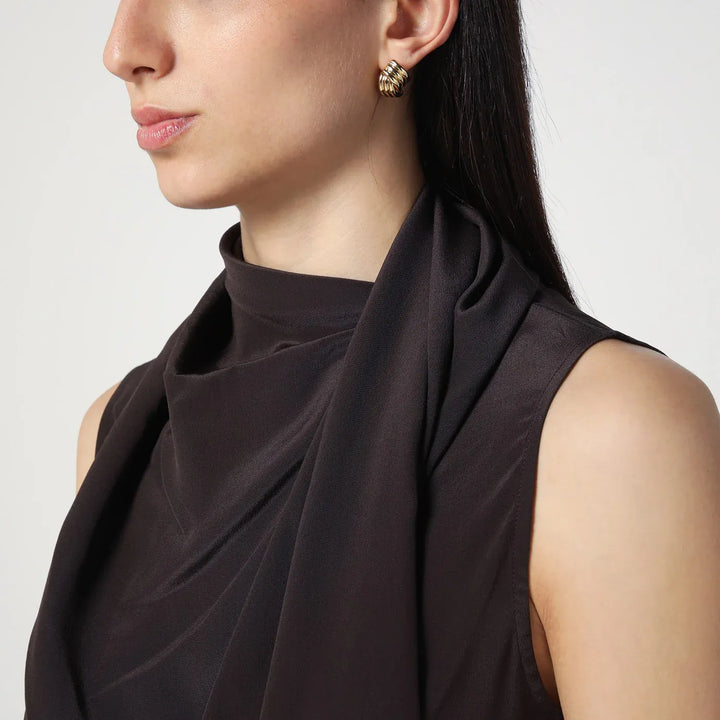 P.A.R.O.S.H. - Brown silk blouse Brand Shirts &amp; Tops S