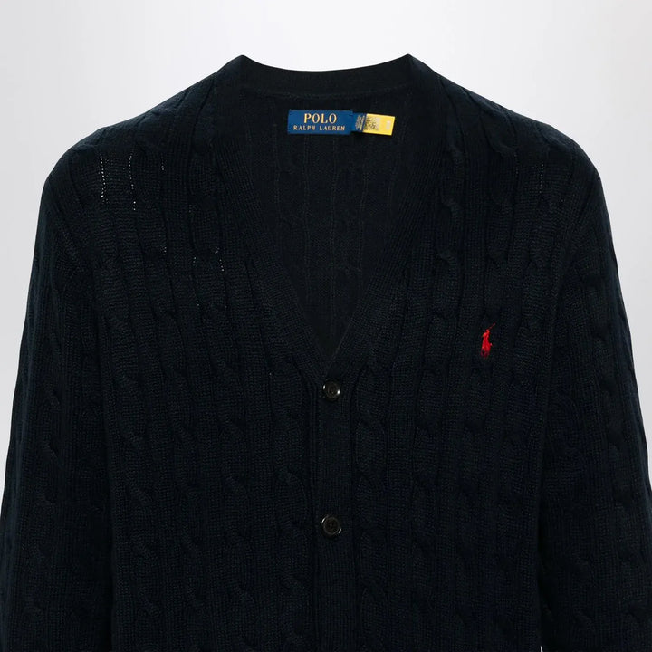 Polo Ralph Lauren - Navy blue cable-knit cotton cardigan Brand Shirts &amp; Tops XL
