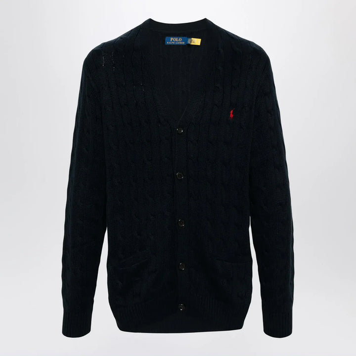 Polo Ralph Lauren - Navy blue cable-knit cotton cardigan Brand Shirts &amp; Tops XL