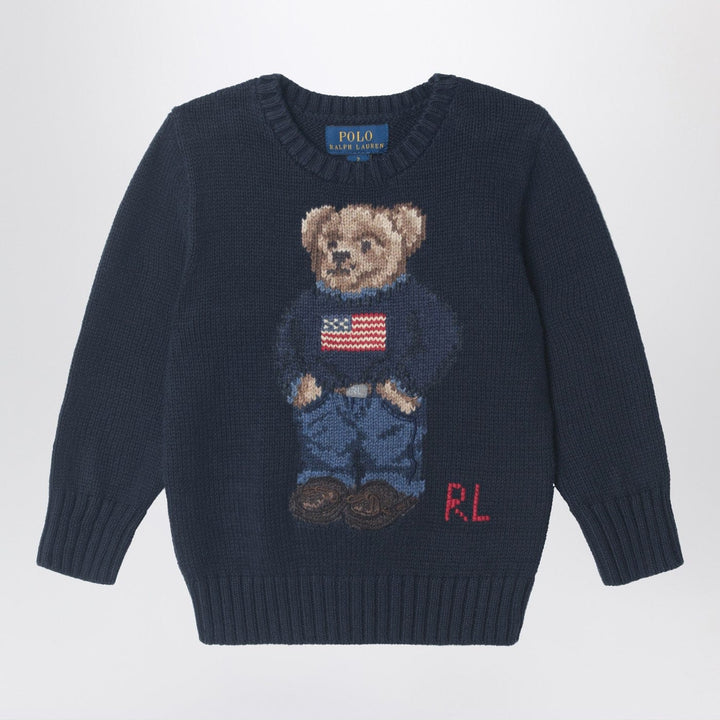 Shirts &amp; Tops S Polo Ralph Lauren - Navy blue Polo Bear cotton sweater Brand