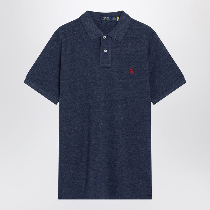 Shirts &amp; Tops Polo Ralph Lauren - Navy mélange cotton Custom Slim-Fit polo shirt Brand