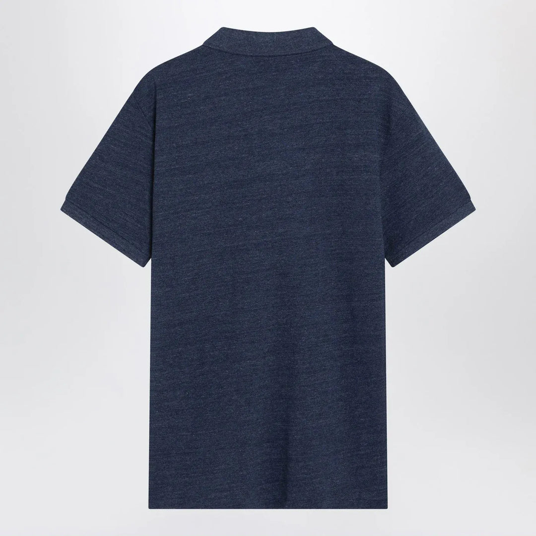Polo Ralph Lauren - Navy mélange cotton Custom Slim-Fit polo shirt Brand Shirts &amp; Tops