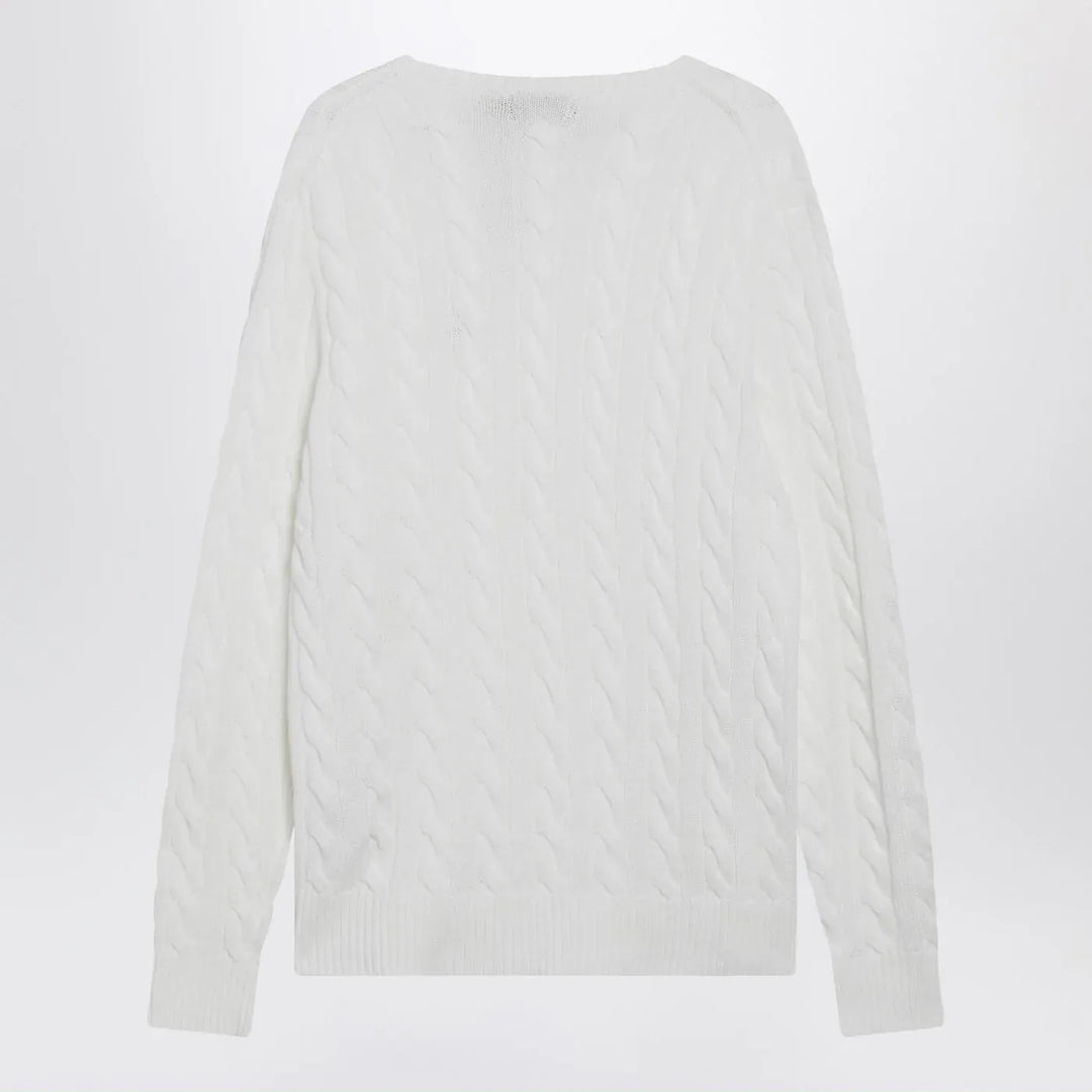 Polo Ralph Lauren - White cable-knit cotton sweater Brand Shirts &amp; Tops