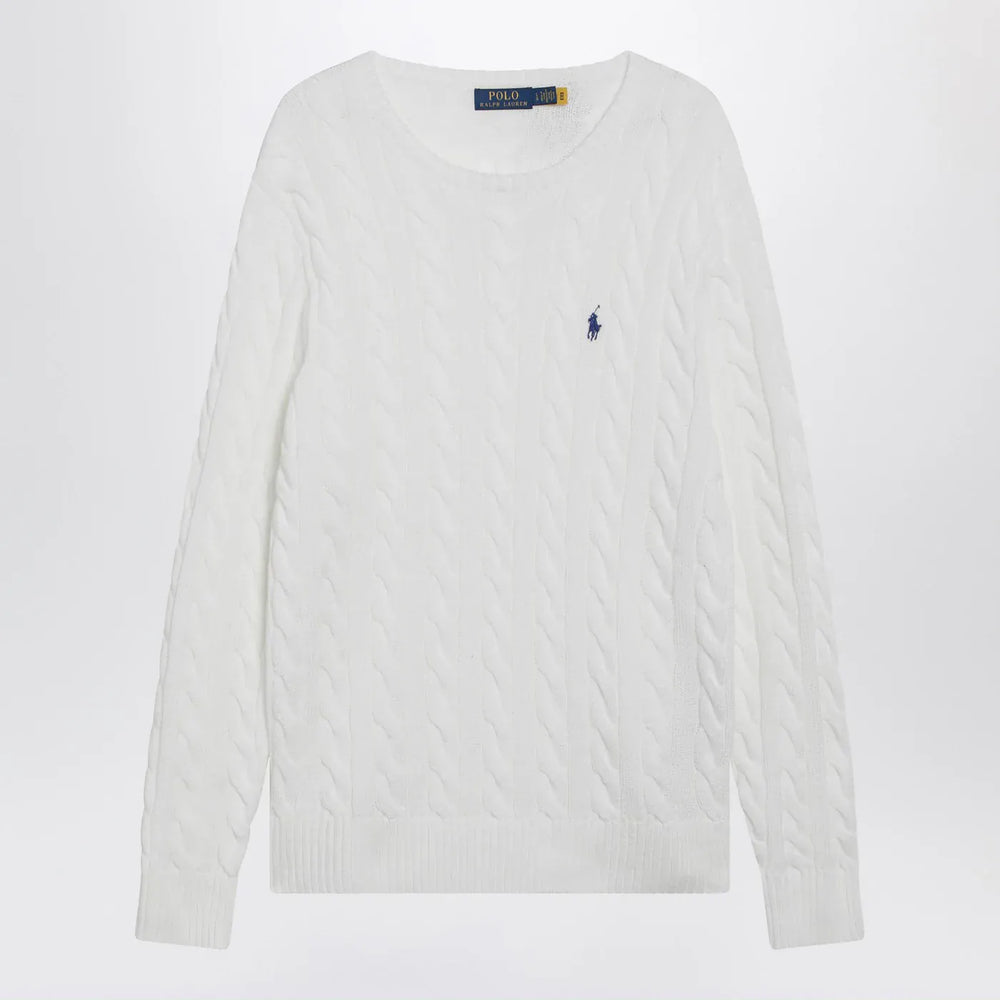 Polo Ralph Lauren - White cable-knit cotton sweater Brand Shirts & Tops S