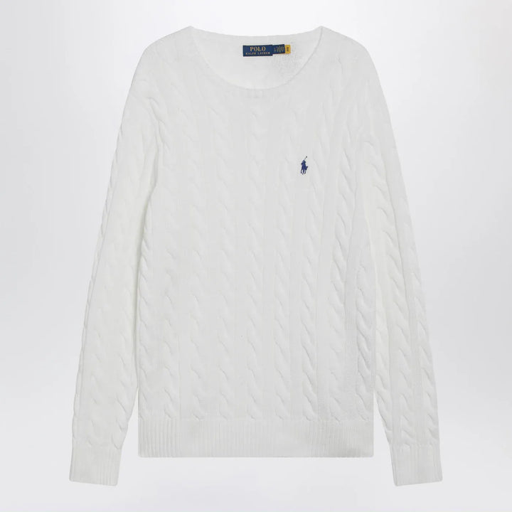 Polo Ralph Lauren - White cable-knit cotton sweater Brand Shirts &amp; Tops S