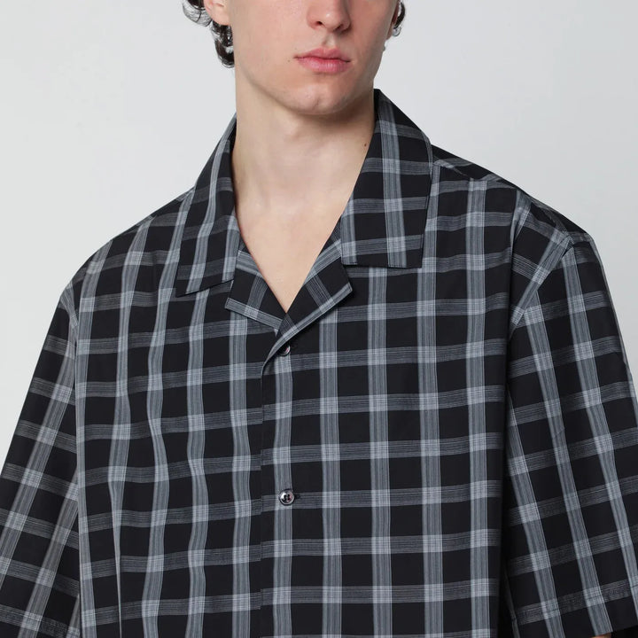 STUDIO NICHOLSON - Kline shirt black check pattern Brand Shirts &amp; Tops