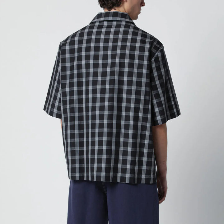 STUDIO NICHOLSON - Kline shirt black check pattern Brand Shirts &amp; Tops