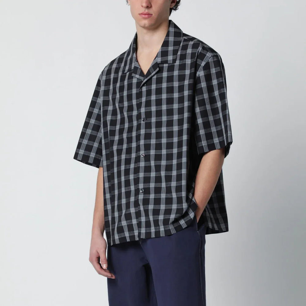 STUDIO NICHOLSON - Kline shirt black check pattern Brand Shirts & Tops S