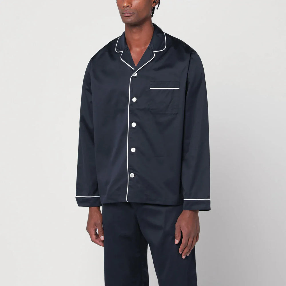 Tekla - Blue/white pyjama shirt Brand Shirts & Tops L