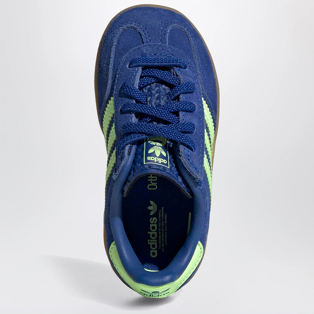 adidas Originals - Gazelle Indoor sneakers in Royal Blue / Green Spark / Gold Metallic Brand Shoes