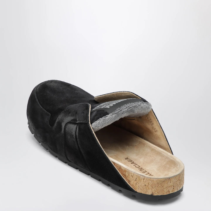Balenciaga - Dumbo sabot in distressed suede calfskin Brand Shoes