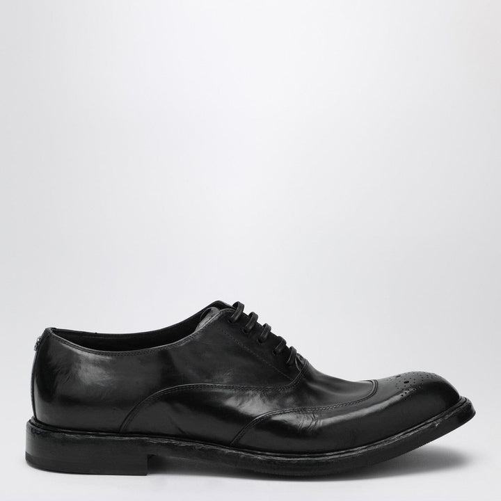 Shoes Dolce&amp;Gabbana - Washed black calfskin lace-up shoe Brand
