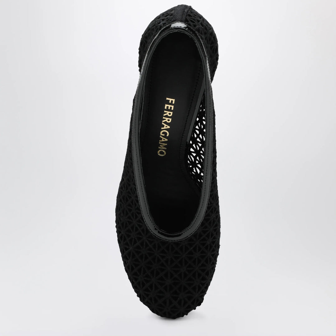 Ferragamo - Black macramé pump Brand Shoes