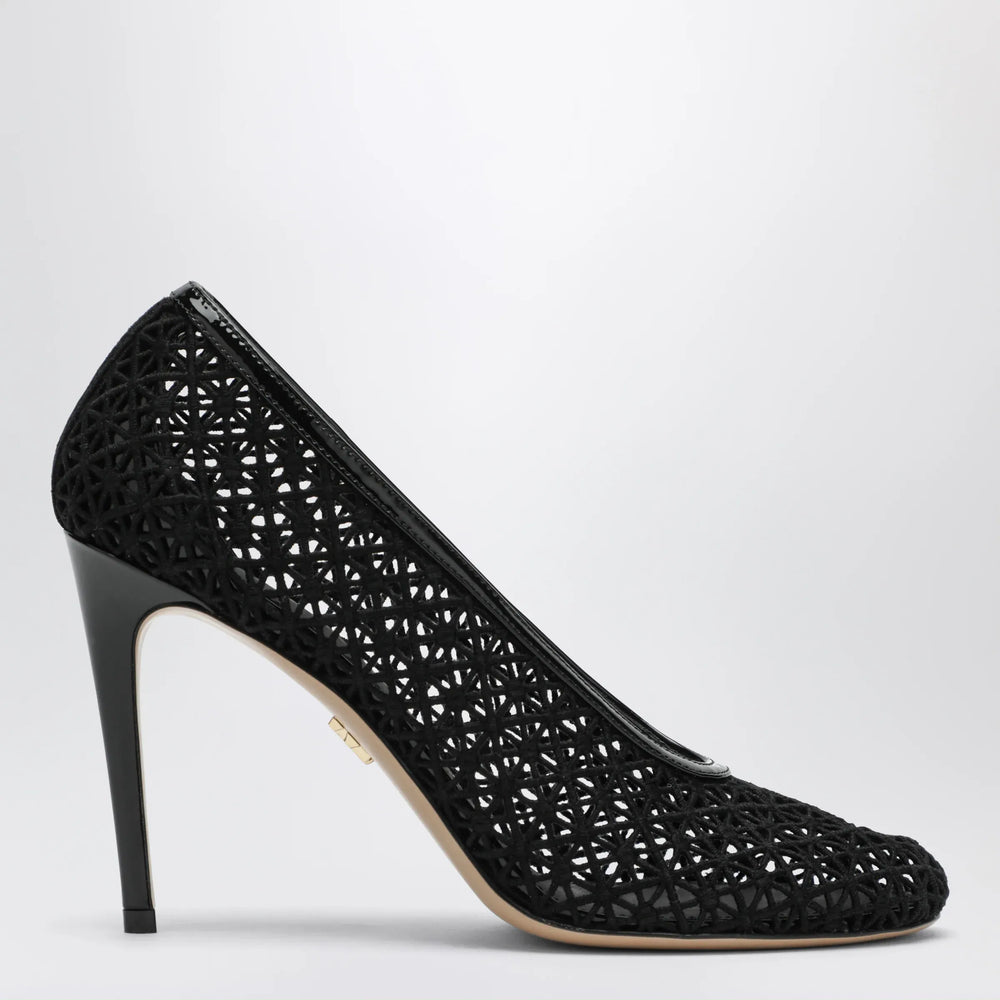 Ferragamo - Black macramé pump Brand Shoes 5,5 US