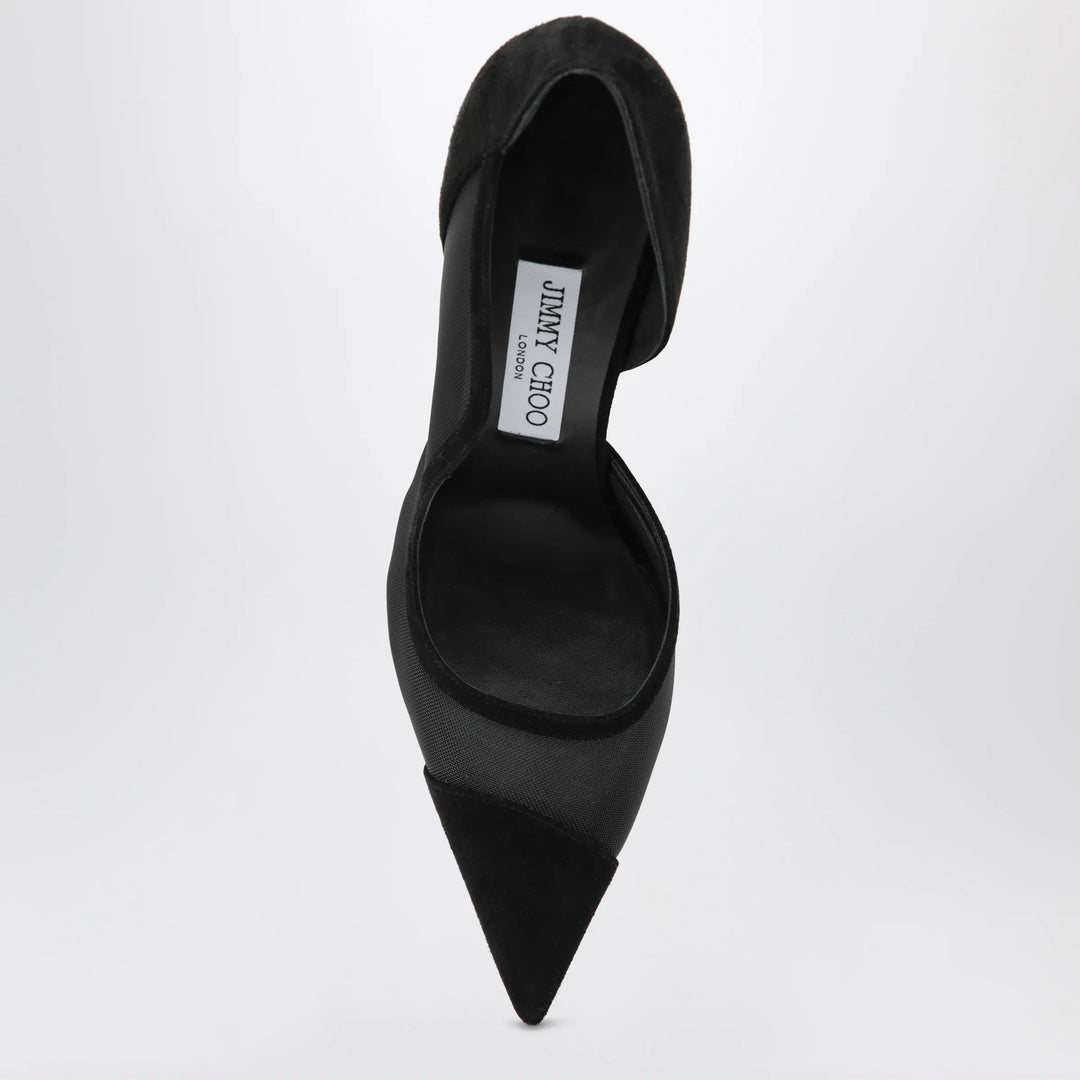 Jimmy Choo - Brigitte 100 pumps in black suede and mesh Brand Shoes