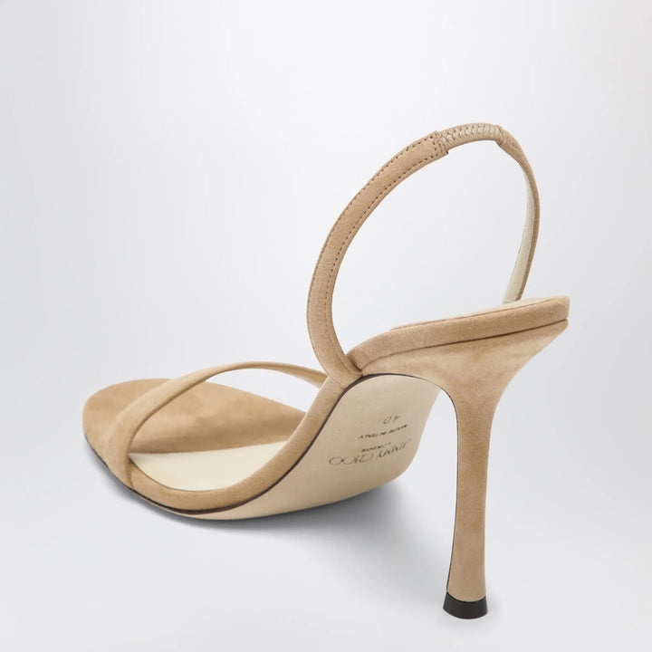 Jimmy Choo - Jenn 100 beige suede sandals Brand Shoes