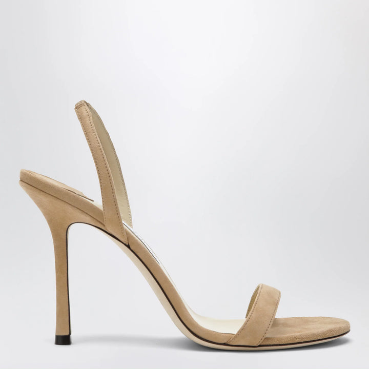 Jimmy Choo - Jenn 100 beige suede sandals Brand Shoes 37,5 IT