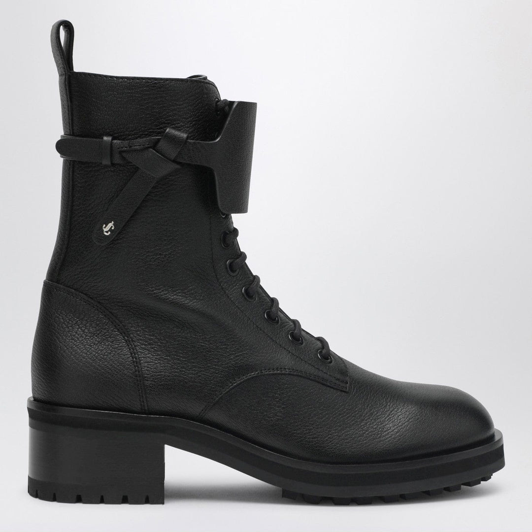 Shoes Jimmy Choo - Rosabel Flat black leather ankle boots Brand