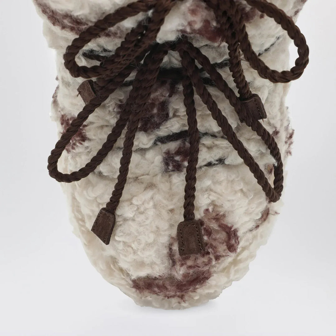 Moon Boot - Icon Low curly boot with cow print Brand Shoes