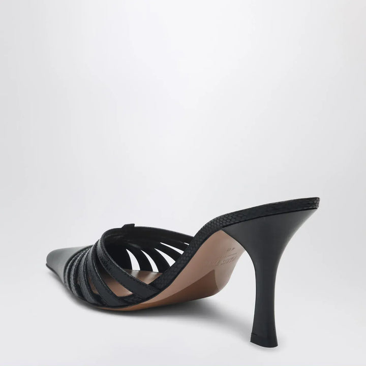 Paris Texas - Black leather mule Nadia Brand Shoes