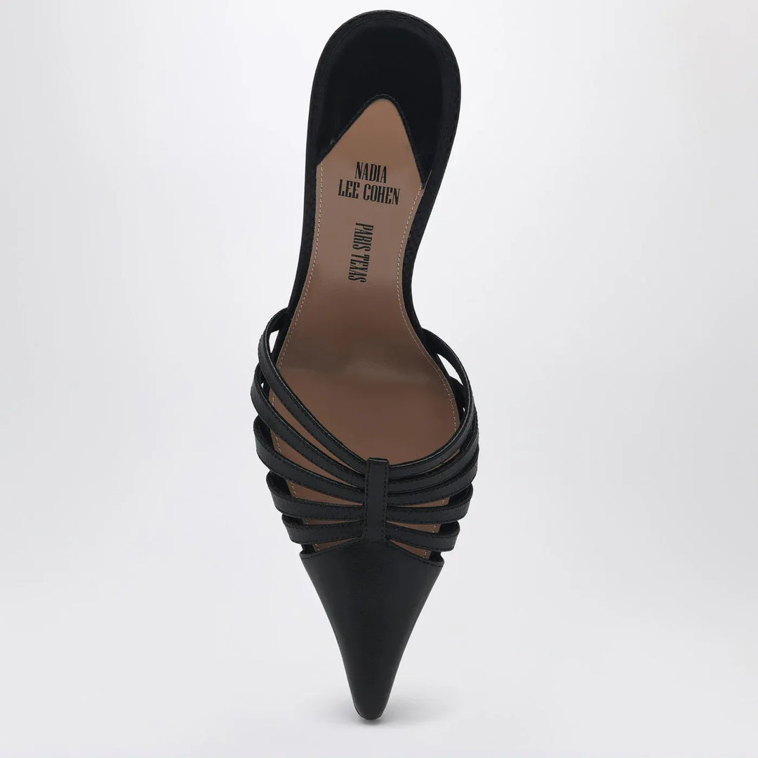 Paris Texas - Black leather mule Nadia Brand Shoes