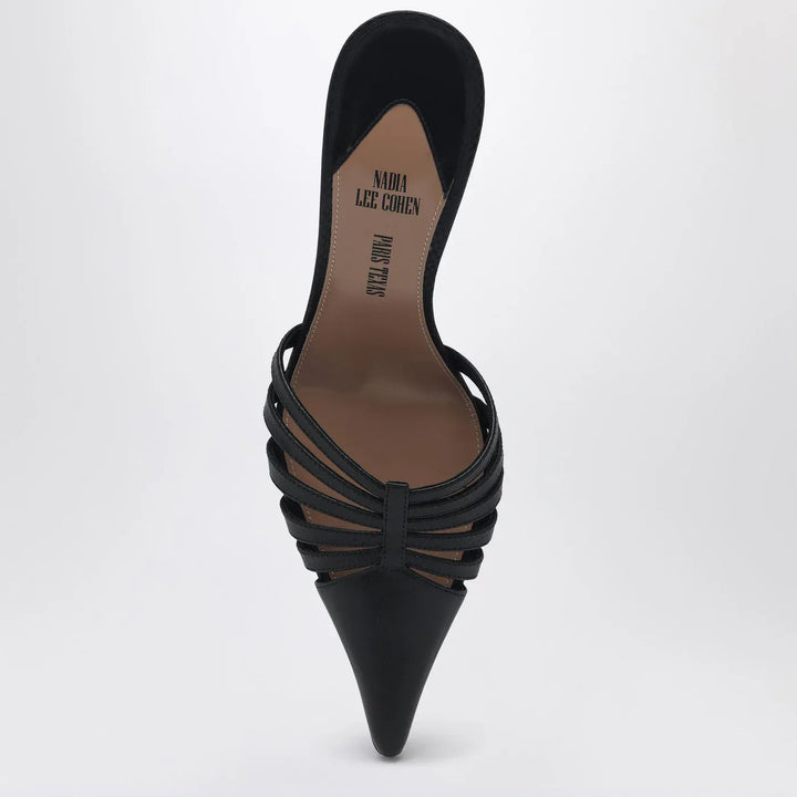 Paris Texas - Black leather mule Nadia Brand Shoes