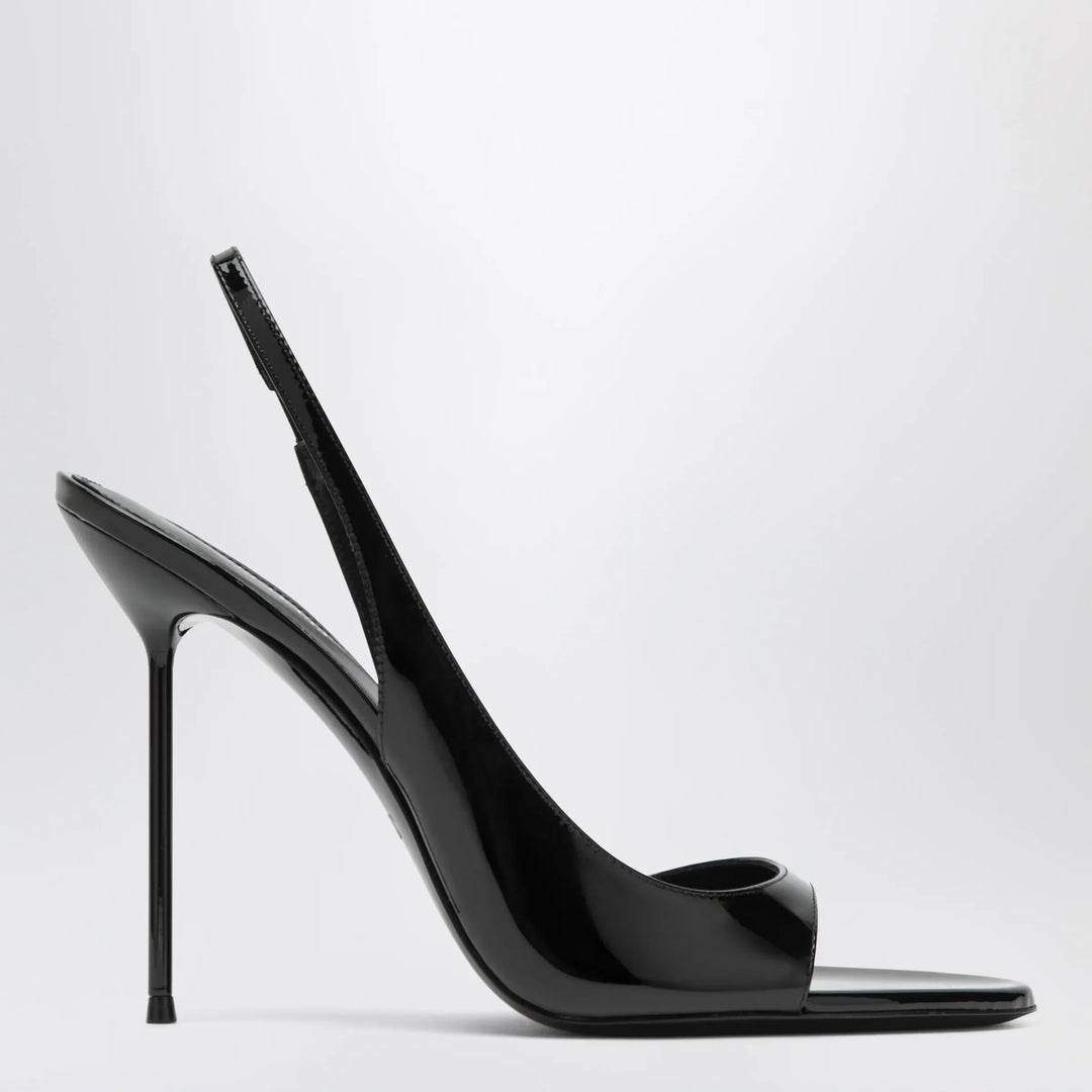 Paris Texas - Black patent slingback sandals Brand Shoes 36 IT
