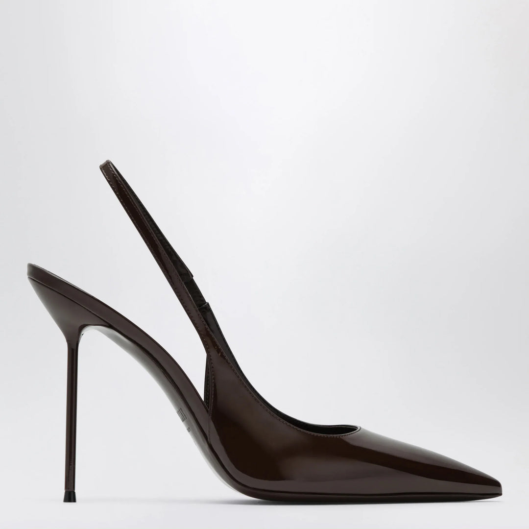 Paris Texas - Lidia slingback pumps in ebony patent leather Brand Shoes 36,5 IT