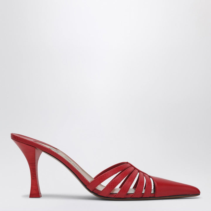Shoes Paris Texas - Red leather mule Nadia Brand