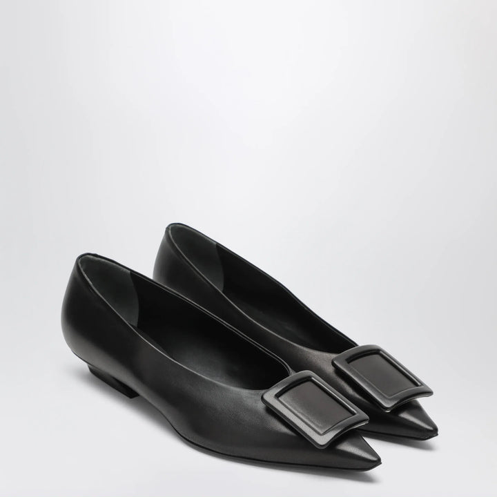 ROGER VIVIER - Gommettine ballerina in black leather Brand Shoes