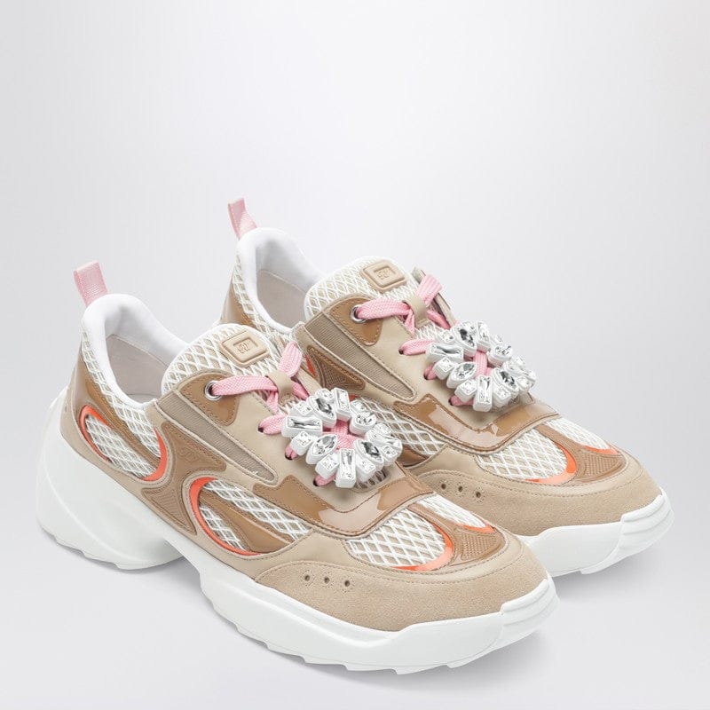 Shoes ROGER VIVIER - Viv’ on the Run beige/white leather and fabric sneaker - 39 IT Brand