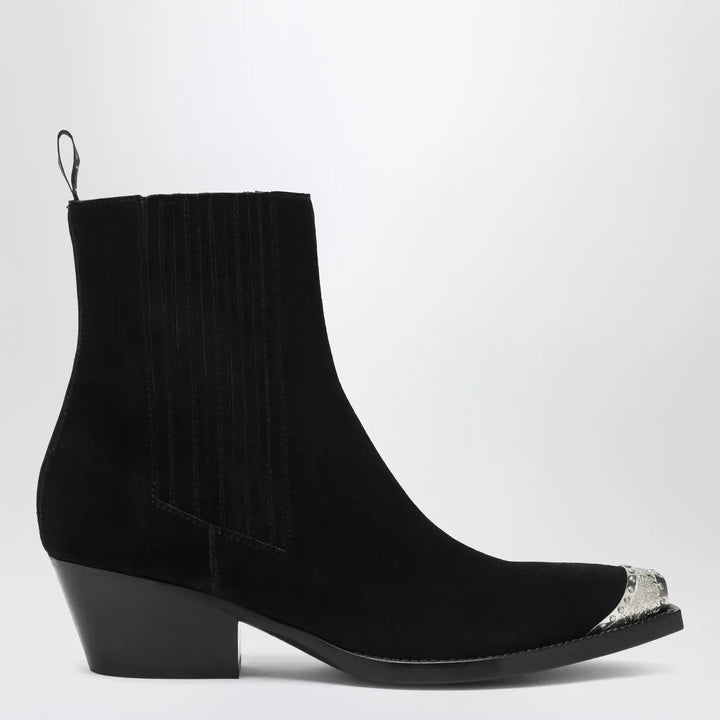 Sartore - Black suede Wax ankle boot Brand Shoes 36,5 IT