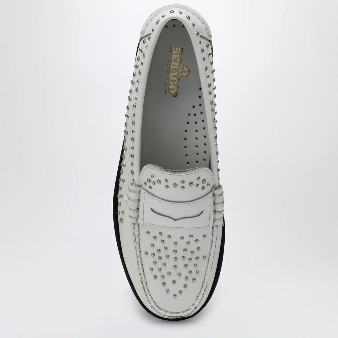 Sebago - Classic Dan loafer white with studs Brand Shoes