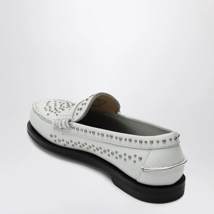 Sebago - Classic Dan loafer white with studs Brand Shoes