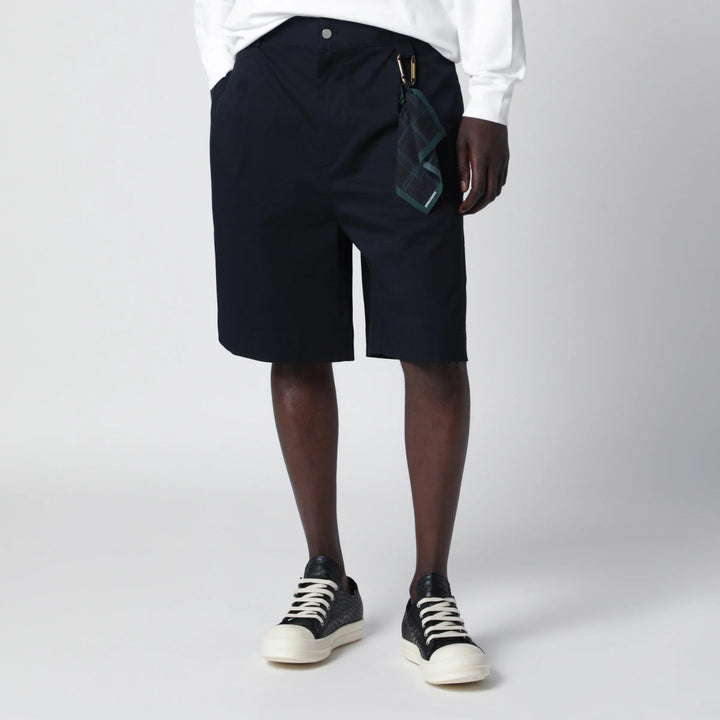DARKPARK - Denis navy blue cotton bermuda shorts Brand Shorts